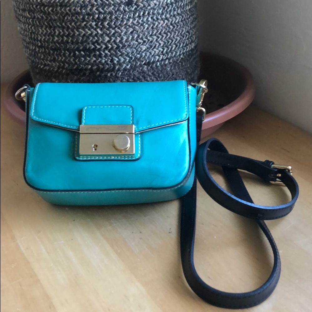 Innue Leather Turquoise Small Crossbody Bag